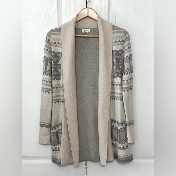 Yes Lola Women's Beautiful Aztec Geometric Print Open‎ Front Cardigan Size Small - Picture 1 of 4